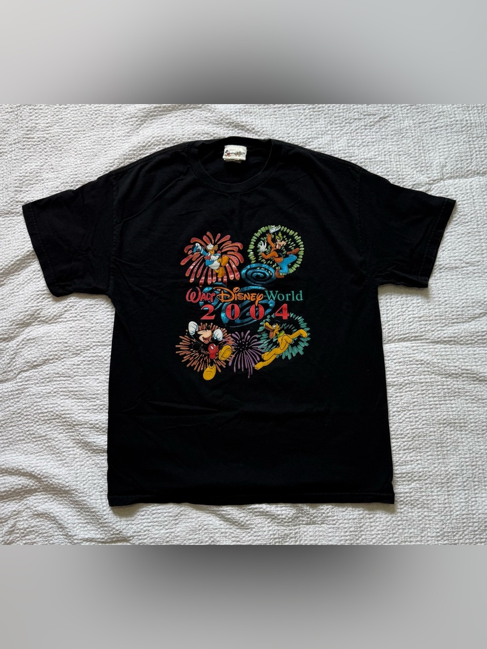 Disney Black 2004 Fireworks Character Graphic Tee
